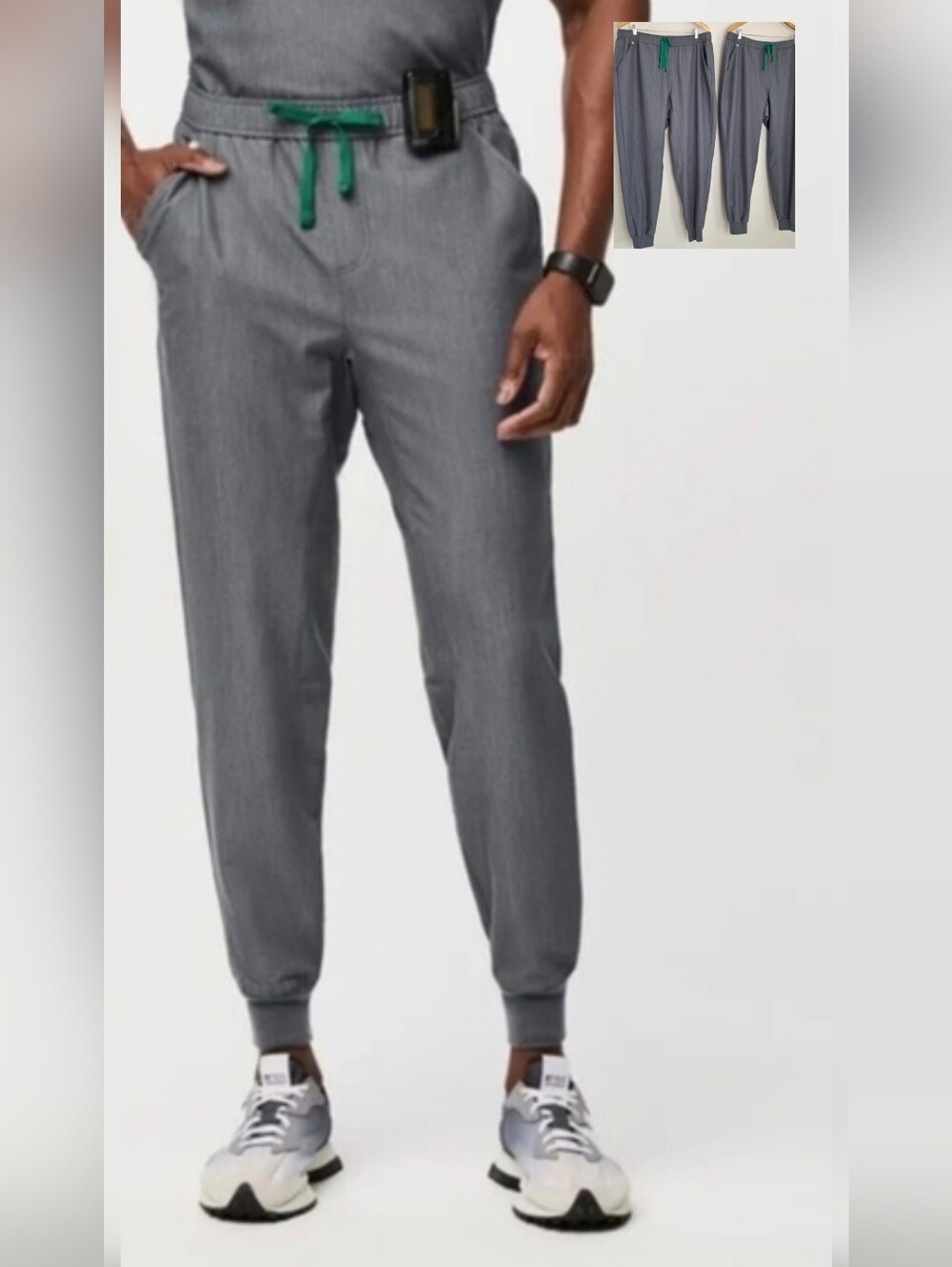 Figs Set of Two Graphite Tansen Jogger Scrubs Size XXL